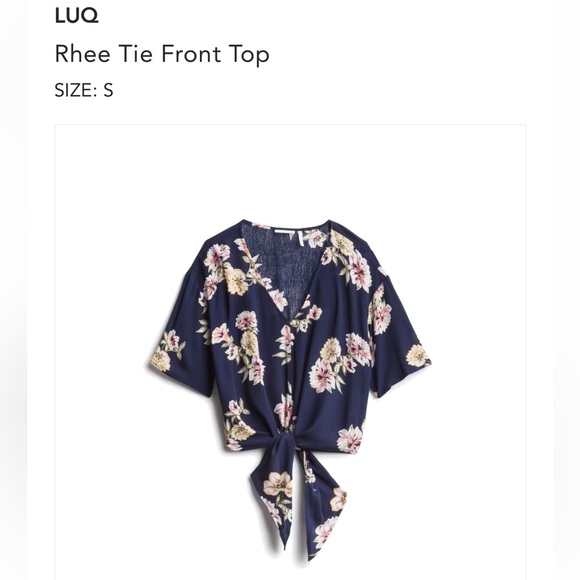 LUQ Rhee tie front top - Picture 3 of 3